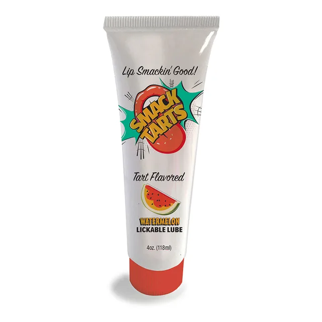 white Smack Tarts Watermelon 4 oz tube with red cap and melon graphic
