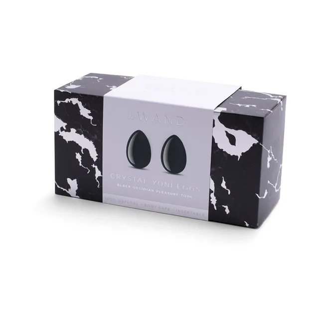 Le Wand Black Obsidian yoni eggs retail box