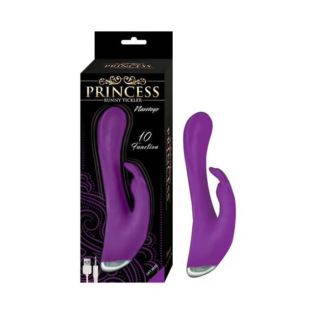 Purple Princess Bunny Tickler beside black retail box