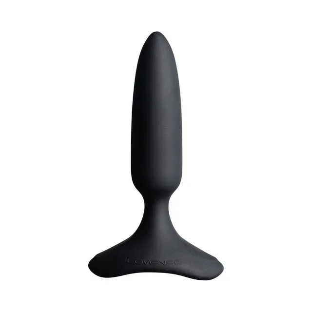 Front view of black Hush 2 XS plug with flared base