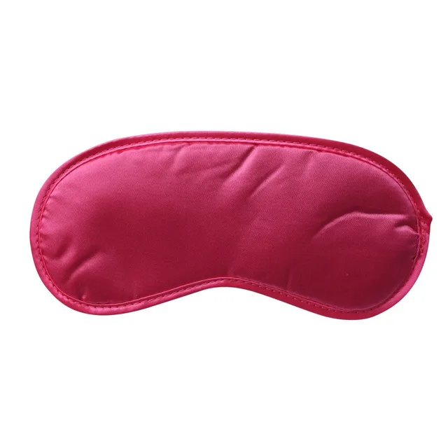 Unboxed hot pink satin blindfold with contoured edge and stitching