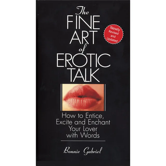 black Fine Art of Erotic Talk paperback cover with red lips photograph