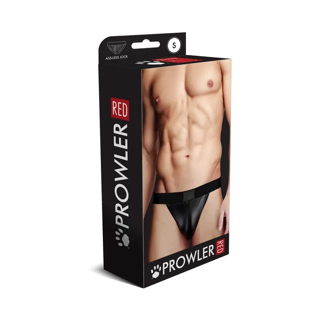 Prowler RED black wetlook assless jock size S retail box
