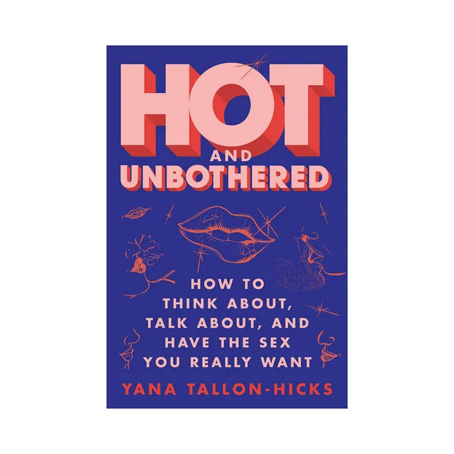 navy Hot and Unbothered cover with pink title line-art faces and lips