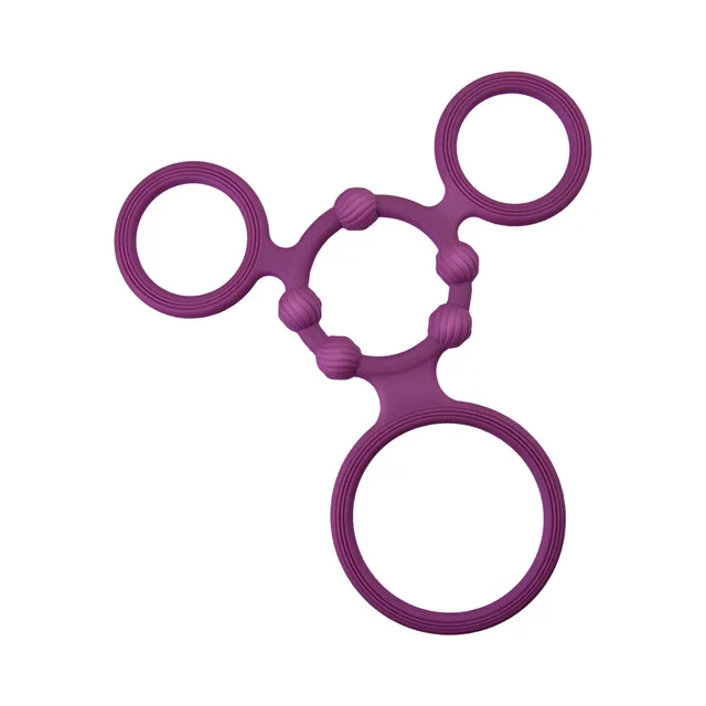 Front view of rubine red Enhancer Quad connected rings