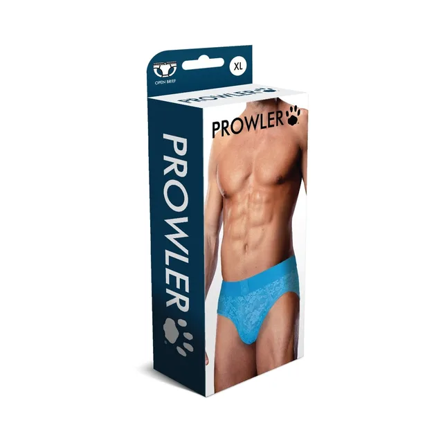 Prowler neon-blue open-back brief size XL retail box