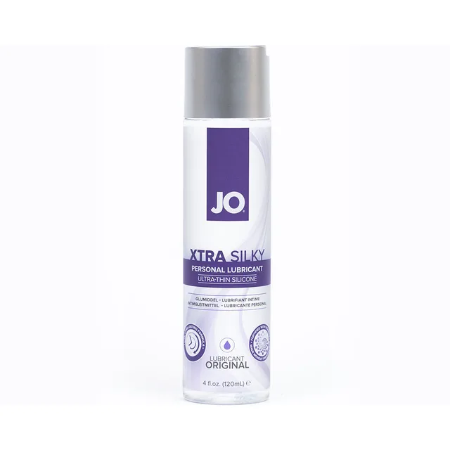 System JO Xtra Silky 4 oz clear lubricant bottle