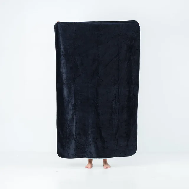 Splash Blanket The OG large black blanket held upright at full size