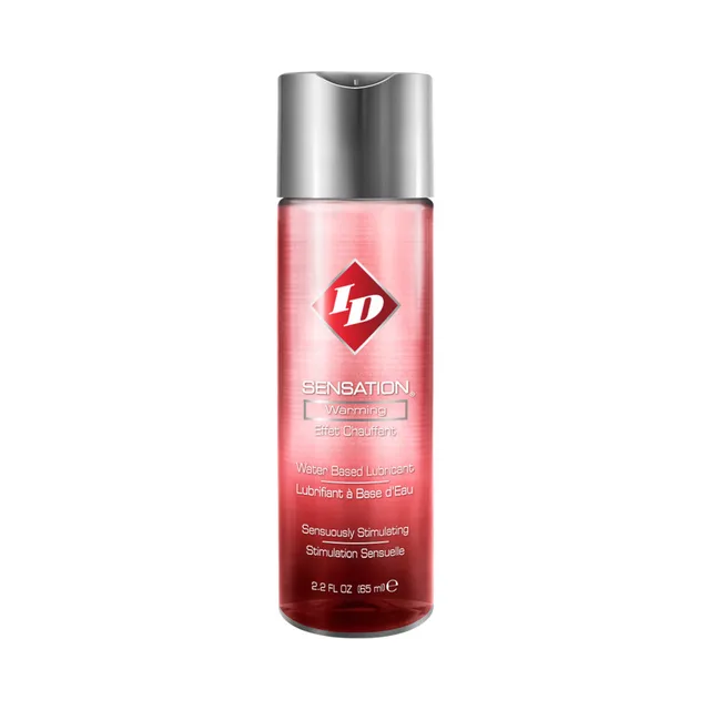 ID Sensation 2.2 oz slim transparent pink bottle with silver cap