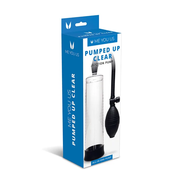 Me You Us Pumped Up Clear in tall blue retail box