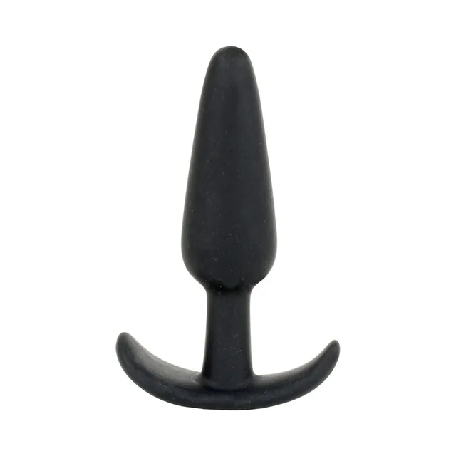 Unboxed black Mood Naughty plug with tapered tip and curved base