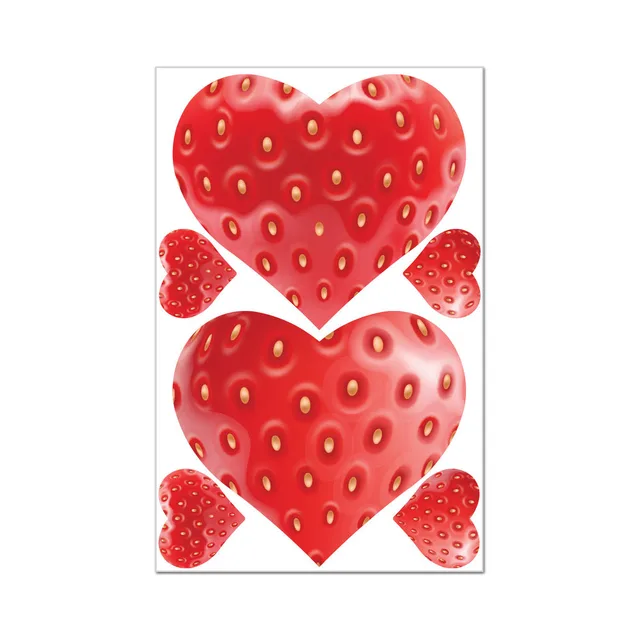 Strawberry red edible heart pasties and wrap sheet