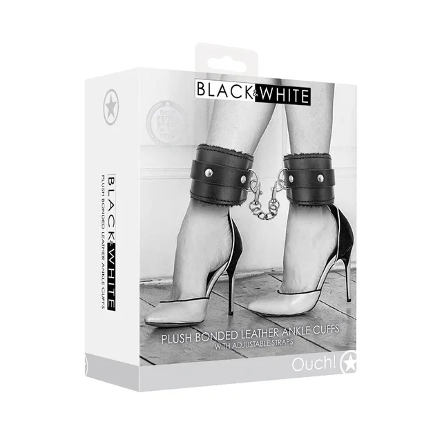 Shots Ouch plush bonded leather ankle cuffs retail box
