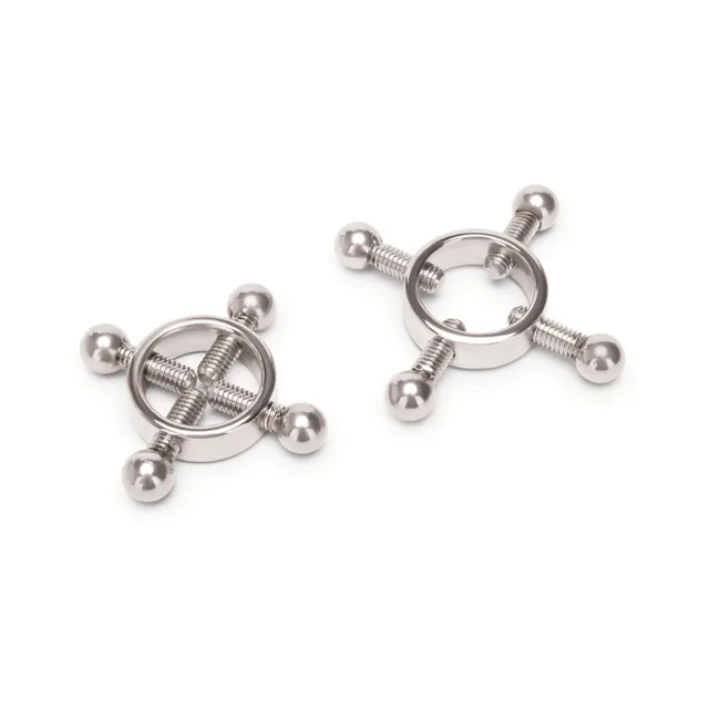 Two circular Prowler RED clamps with four threaded ball-tip arms