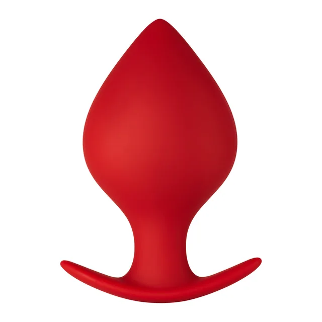 Front view of large red F-63 spade plug