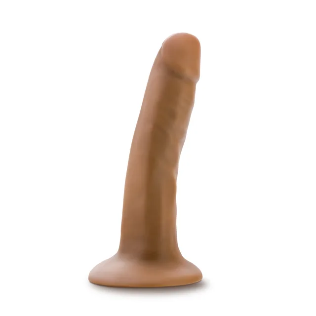 Upright angled view of tan Dr. Lucas dildo