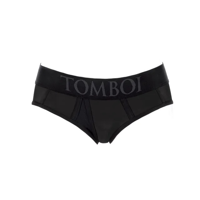 SpareParts Tomboi black XXS harness brief front view