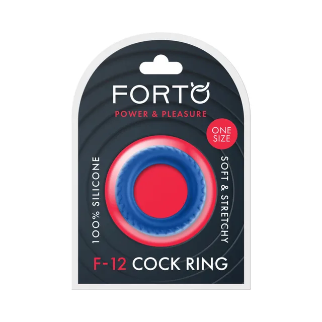 Forto F-12 blue cock ring in retail package