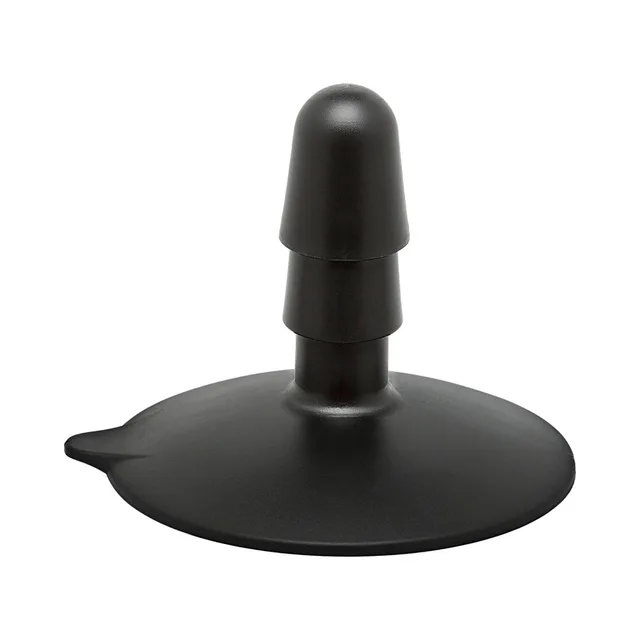 Vac-U-Lock Large Black Suction Cup Plug black oval suction base with stepped plug