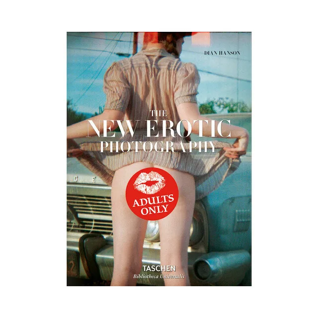 Taschen The New Erotic Photography book cover with seated figure and green backdrop