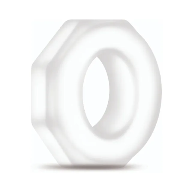 Prowler RED clear faceted C-ring isolated angled product view