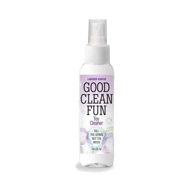 Good Clean Fun Lavender 2 oz clear bottle with white spray pump