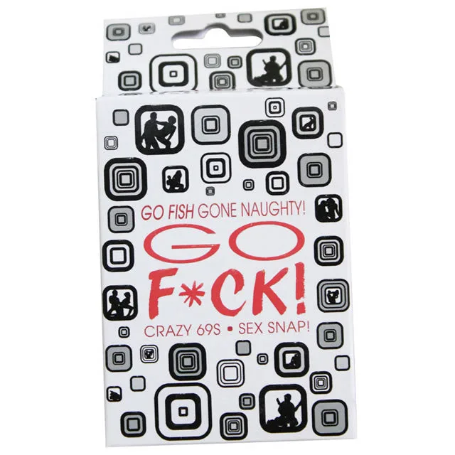 Kheper Games Go F*ck white card game box with black icons and red title