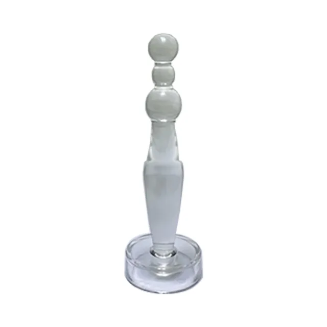 clear Inner Goddess acrylic wand with triple-ball tip and circular base