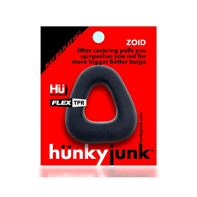 Hunkyjunk Zoid Tar Ice black ring in red retail package