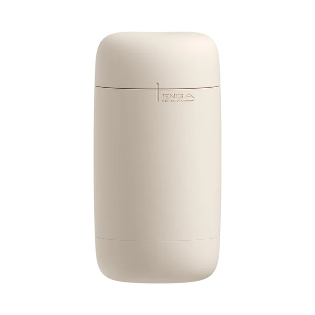 latte-brown Tenga Puffy rectangular stroker with rounded top