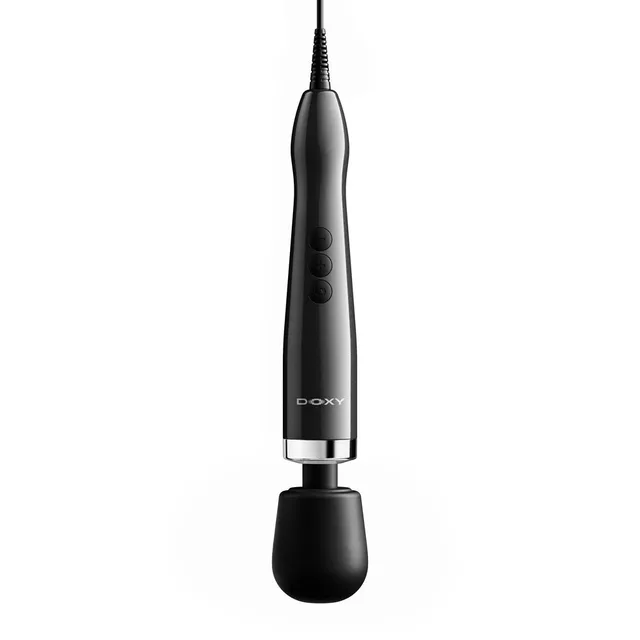Front view of Doxy Die Cast Max plug-in black handle and round black head