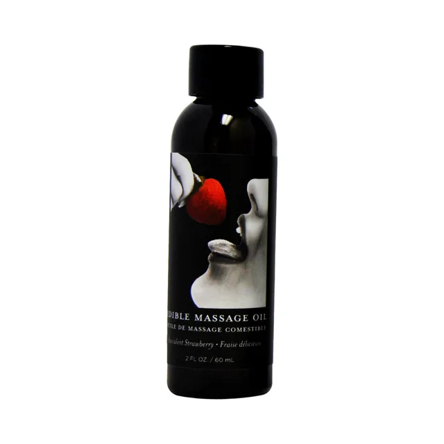 Earthly Body Edible Massage Oil Gift Set Cherry black 2 oz bottle