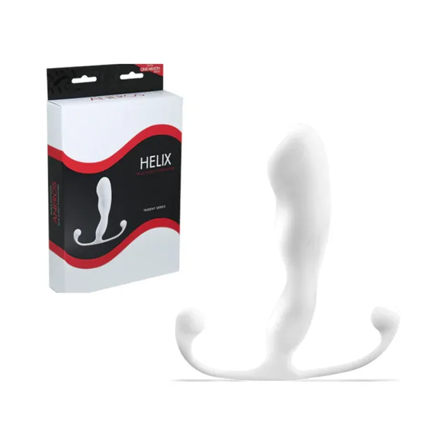 Aneros Trident Helix white stimulator with retail carton
