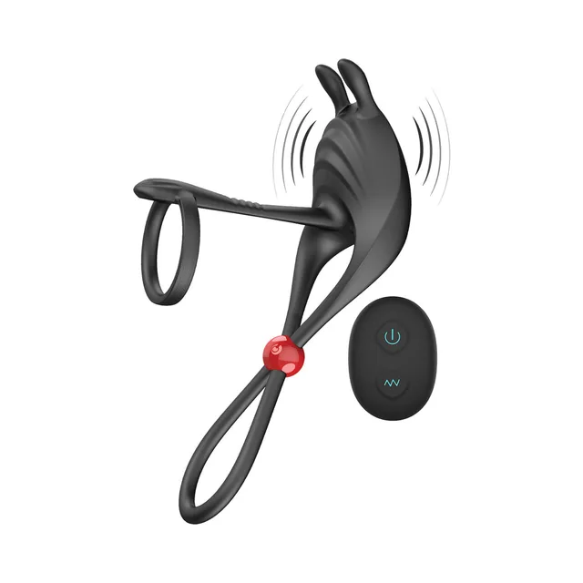 Cockpower black flexible ring with red adjuster and oval remote