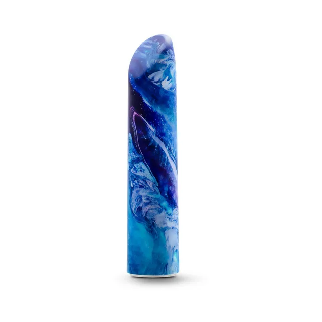 Upright view of azure marbled Mesmerize bullet