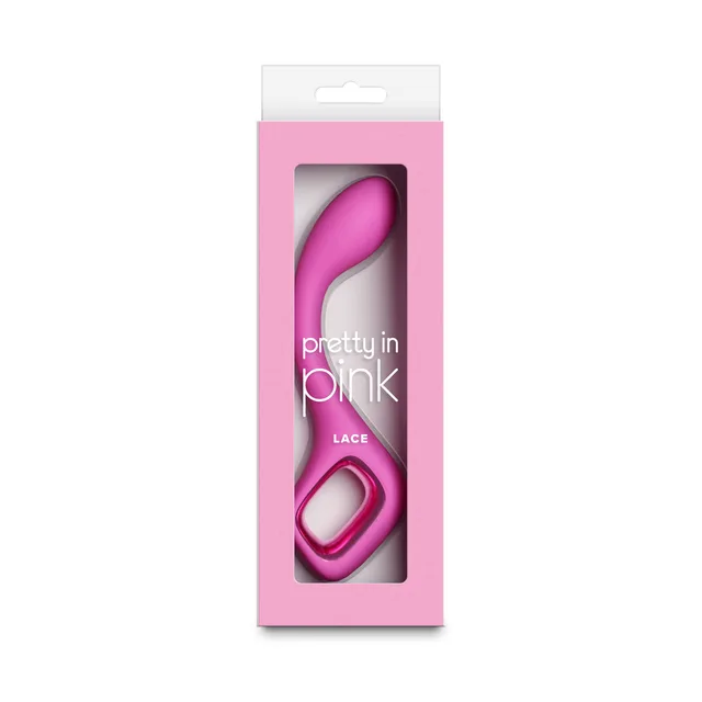 Pretty in Pink Lace curved vibrator in window box