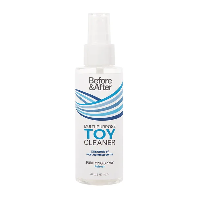 Before and After 4 oz toy cleaner with white spray pump