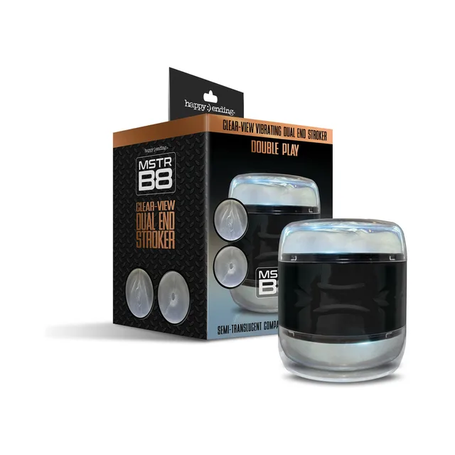 Packaged MSTR B8 Double Play clear dual-ended stroker