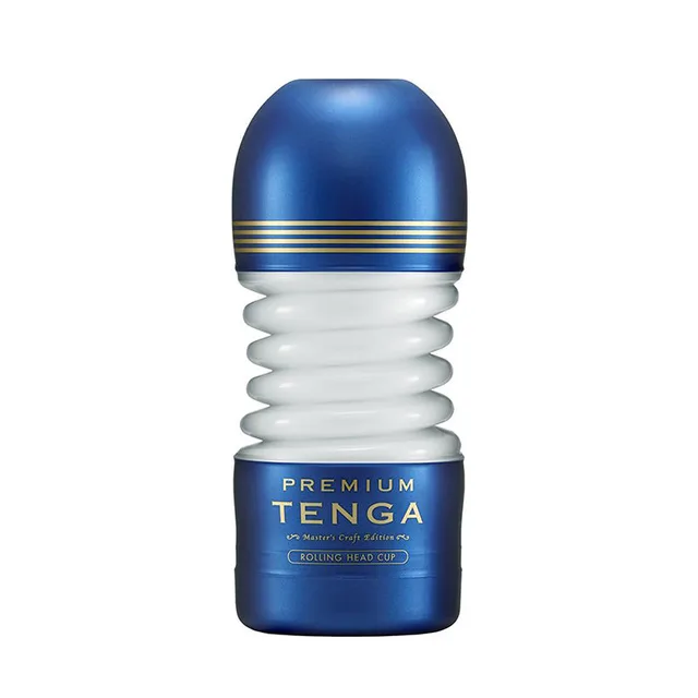 Tenga Premium Rolling Head Cup with white accordion middle section