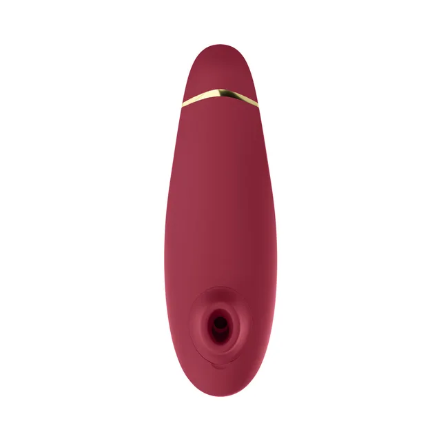 Front view of Bordeaux Womanizer Premium 2 with circular air opening