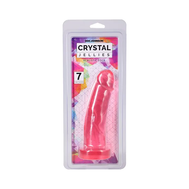 Crystal Jellies Realistic Cock 7 in. Pink