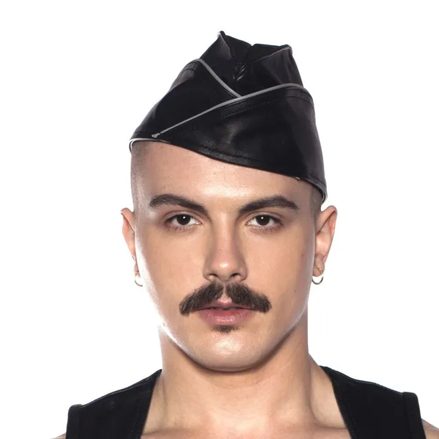 Front view of gray Prowler RED Triangle cap in 55 cm S