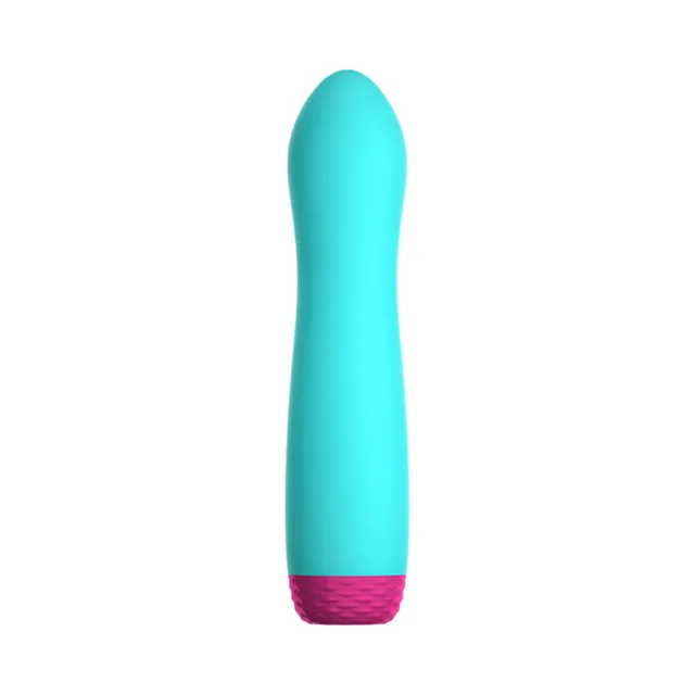 Turquoise curved Rora bullet with pink textured base
