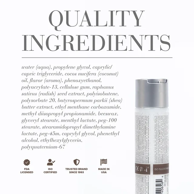 System JO Coconut Hybrid Original 4 oz ingredients panel with bottle rear