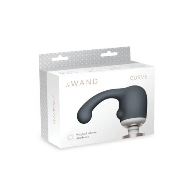 Gray Le Wand Curve arched silicone attachment in white window box