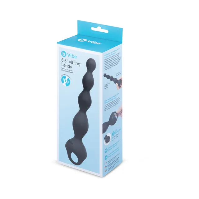 b-Vibe 6.5-inch black beads retail box front