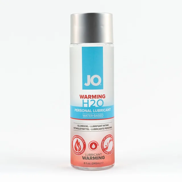 System JO H2O Warming eight-ounce silver-capped bottle