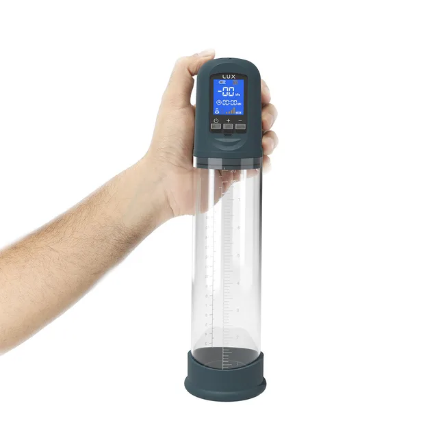 BMS LUX Active Volume pump with clear marked cylinder and black digital control head