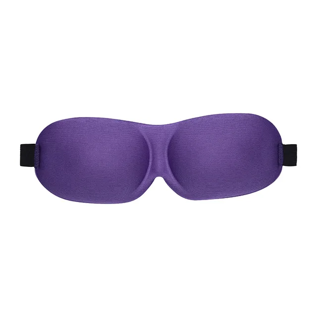 Front view of purple Ouch 3D mask with black side straps