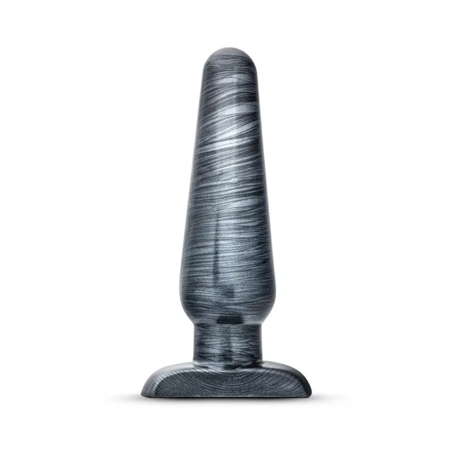 Blush Jet Large Carbon Metallic Black Plug upright front view on rectangular base